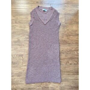 Free People Beach G2G Getaway Midi Dress Size S Brown Tan Sweater Knit